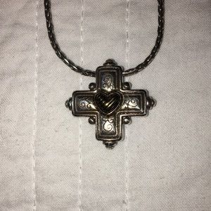 Brighton cross earrings and necklace set